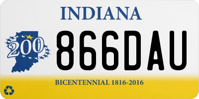 IN license plate 866DAU