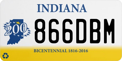 IN license plate 866DBM