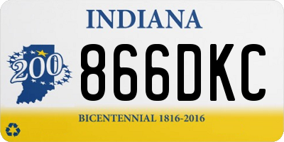 IN license plate 866DKC