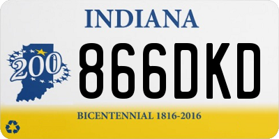 IN license plate 866DKD