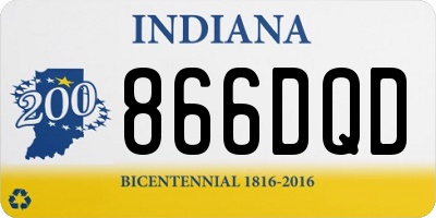IN license plate 866DQD