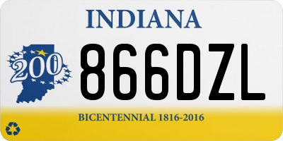 IN license plate 866DZL