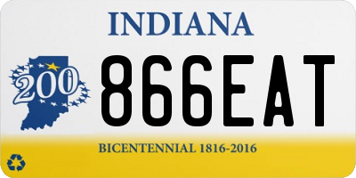 IN license plate 866EAT