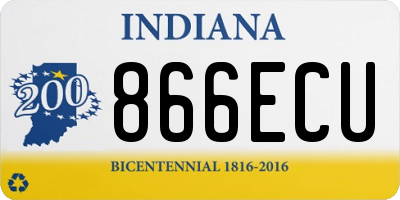 IN license plate 866ECU