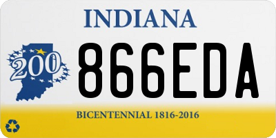 IN license plate 866EDA