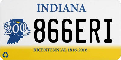 IN license plate 866ERI