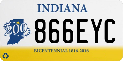 IN license plate 866EYC