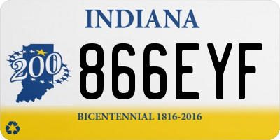 IN license plate 866EYF