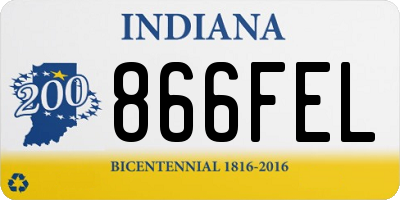 IN license plate 866FEL