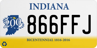 IN license plate 866FFJ
