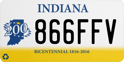 IN license plate 866FFV
