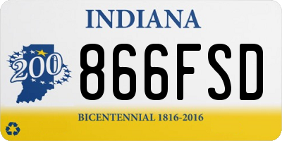 IN license plate 866FSD