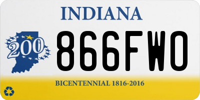 IN license plate 866FWO