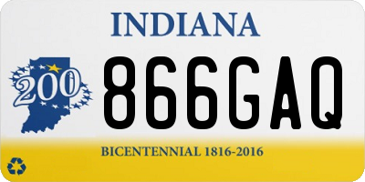 IN license plate 866GAQ