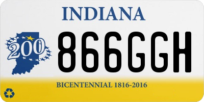 IN license plate 866GGH