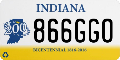 IN license plate 866GGO