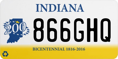 IN license plate 866GHQ
