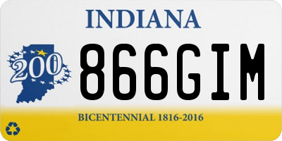 IN license plate 866GIM