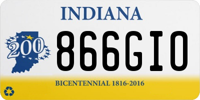 IN license plate 866GIO