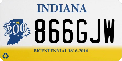 IN license plate 866GJW