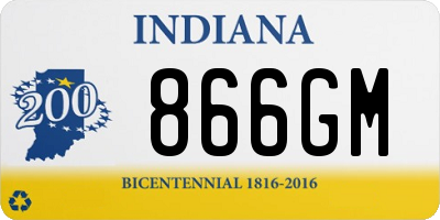 IN license plate 866GM