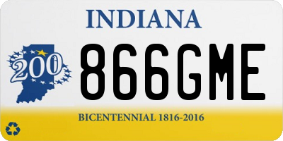 IN license plate 866GME