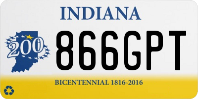 IN license plate 866GPT