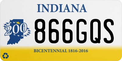 IN license plate 866GQS