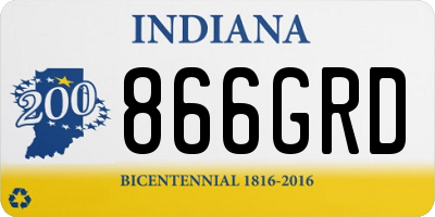 IN license plate 866GRD