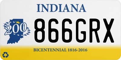 IN license plate 866GRX