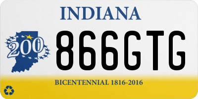 IN license plate 866GTG