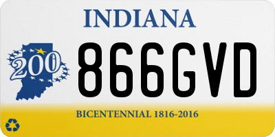 IN license plate 866GVD