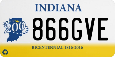 IN license plate 866GVE