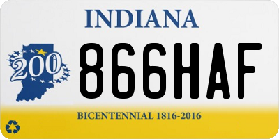 IN license plate 866HAF