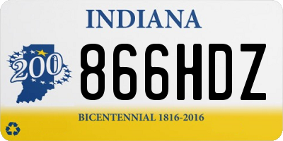 IN license plate 866HDZ