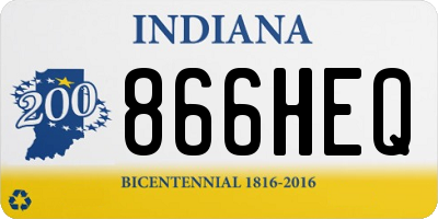 IN license plate 866HEQ