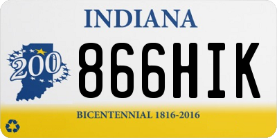 IN license plate 866HIK