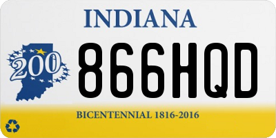 IN license plate 866HQD