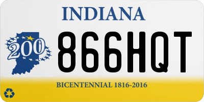 IN license plate 866HQT