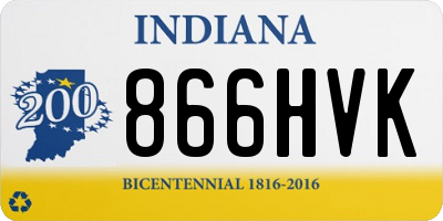 IN license plate 866HVK