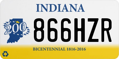 IN license plate 866HZR