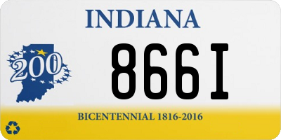 IN license plate 866I