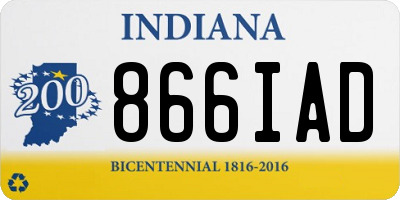 IN license plate 866IAD