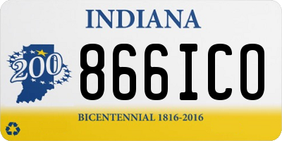 IN license plate 866ICO