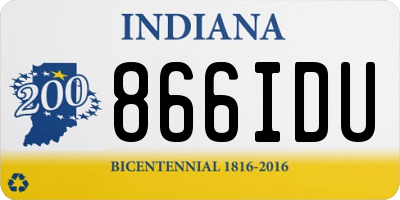IN license plate 866IDU