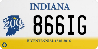IN license plate 866IG