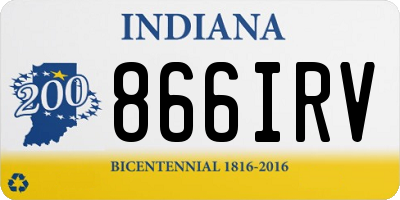 IN license plate 866IRV