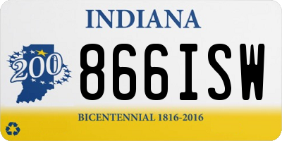 IN license plate 866ISW