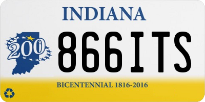 IN license plate 866ITS