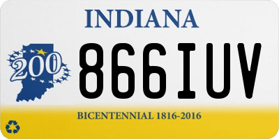 IN license plate 866IUV